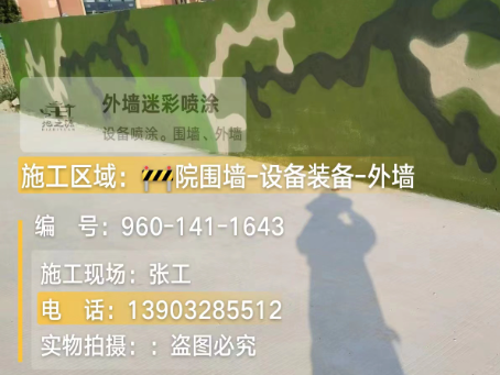 韶关 迷彩漆喷涂价格（按平方米计费）